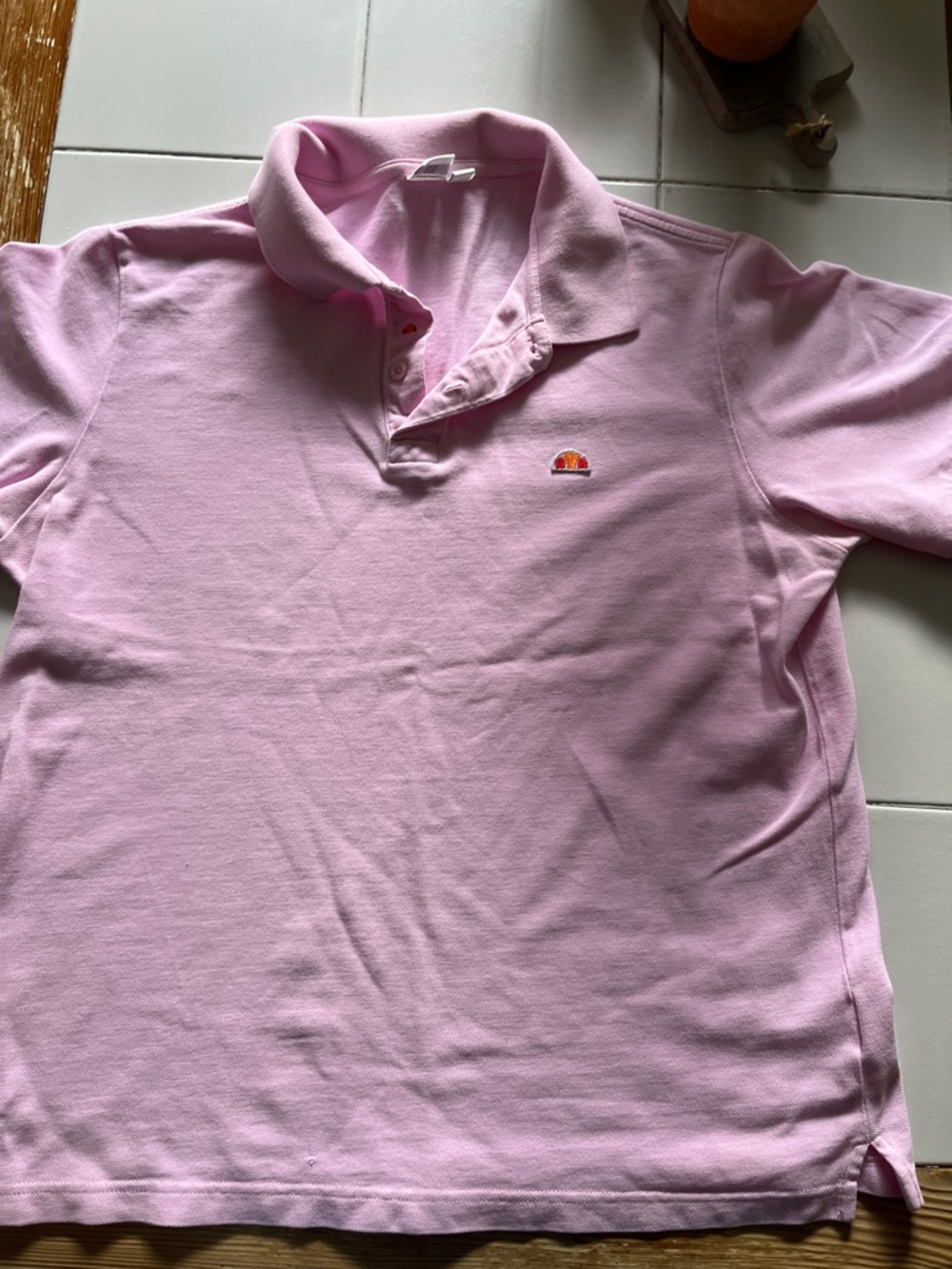 Ellesse Light Pink Polo with Embroidered Logo